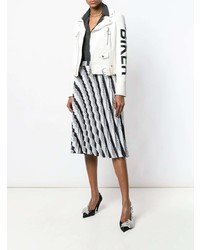 Женская белая кожаная косуха от Off-White