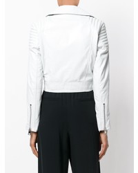 Женская белая кожаная косуха от Manokhi