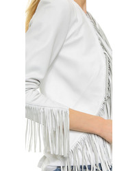 Женская белая кожаная куртка от Rebecca Minkoff