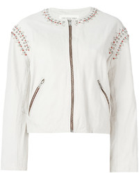Женская белая кожаная куртка от Etoile Isabel Marant