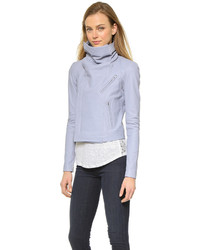 Женская белая кожаная куртка от Veda