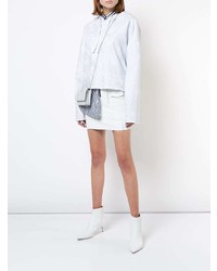 Белая кожаная мини-юбка от RtA