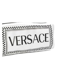 Белая кожаная поясная сумка от Versace