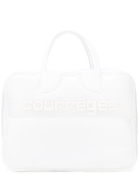 Женская белая кожаная спортивная сумка от Courreges