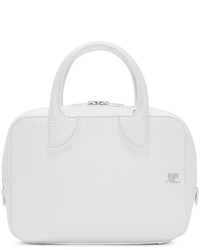 Женская белая кожаная спортивная сумка от Courreges