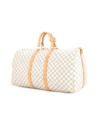 Женская белая кожаная спортивная сумка от Louis Vuitton Vintage