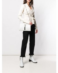 Белая кожаная стеганая сумка через плечо от Givenchy
