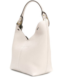 Белая кожаная сумка-мешок от Anya Hindmarch