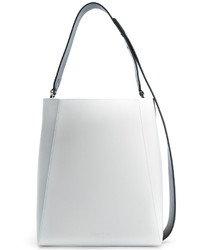 Белая кожаная сумка-мешок от Calvin Klein