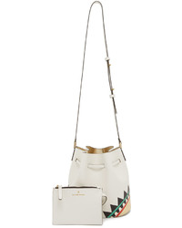 Белая кожаная сумка-мешок от Les Petits Joueurs