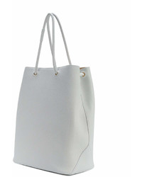 Белая кожаная сумка-мешок от Jil Sander