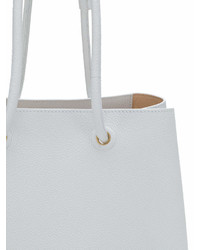 Белая кожаная сумка-мешок от Jil Sander