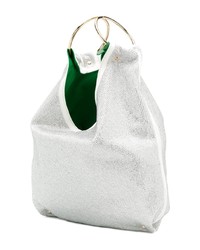 Белая кожаная сумка-мешок от Sara Battaglia