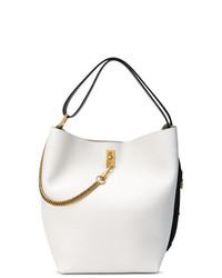 Белая кожаная сумка-мешок от Givenchy