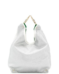 Белая кожаная сумка-мешок от Sara Battaglia