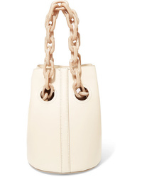 Белая кожаная сумка-мешок от Trademark