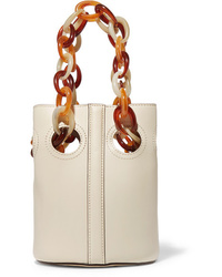 Белая кожаная сумка-мешок от Trademark