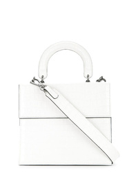 Белая кожаная сумка-саквояж от 0711