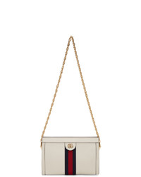 Белая кожаная сумка-саквояж от Gucci