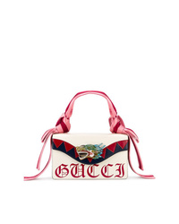 Белая кожаная сумка-саквояж от Gucci