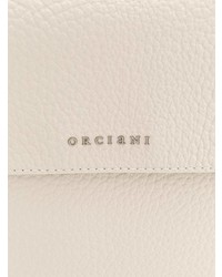Белая кожаная сумка-саквояж от Orciani