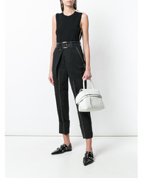 Белая кожаная сумка-саквояж от Tod's