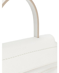 Белая кожаная сумка-саквояж от Tod's