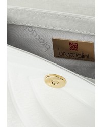 Белая кожаная сумка через плечо от Braccialini