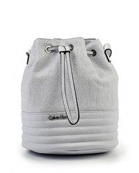 Белая кожаная сумка через плечо от Calvin Klein Jeans