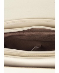 Белая кожаная сумка через плечо от David Jones