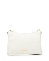 Белая кожаная сумка через плечо от Fabretti