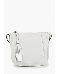 Белая кожаная сумка через плечо от Fabretti