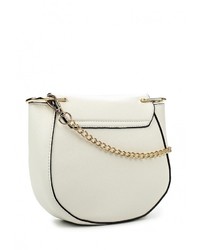 Белая кожаная сумка через плечо от Johnny