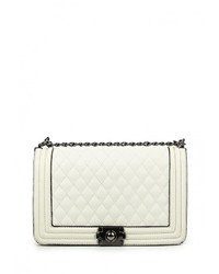 Белая кожаная сумка через плечо от Johnny