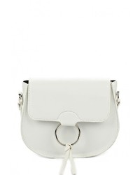 Белая кожаная сумка через плечо от Modis