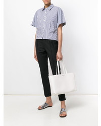 Белая кожаная сумка через плечо от Orciani