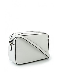 Белая кожаная сумка через плечо от Pierre Cardin