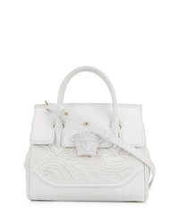 Белая кожаная сумка через плечо от Versace