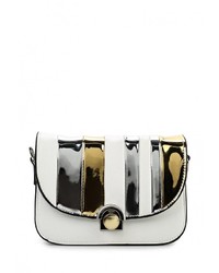 Белая кожаная сумка через плечо от Vitacci