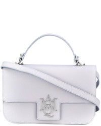 Женская белая кожаная сумка от Alexander McQueen