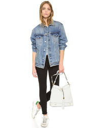 Женская белая кожаная сумка от Milly