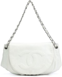 Женская белая кожаная сумка от Chanel