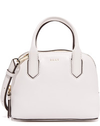 Женская белая кожаная сумка от DKNY