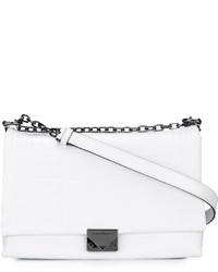 Женская белая кожаная сумка от Emporio Armani