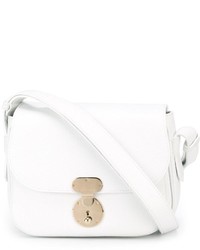 Женская белая кожаная сумка от Giorgio Armani