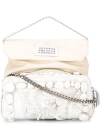 Женская белая кожаная сумка от Maison Margiela