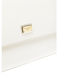 Женская белая кожаная сумка от Dolce & Gabbana