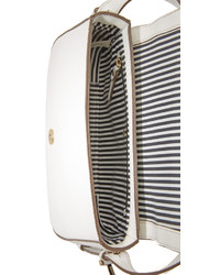 Женская белая кожаная сумка от Kate Spade