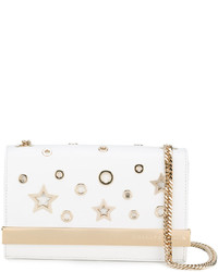 Женская белая кожаная сумка от Philipp Plein