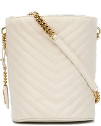 Женская белая кожаная сумка от Saint Laurent